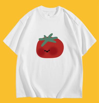 Funny Cute Tomato Tshirt Unisex Unisex Kawaii Vegetable Graphic Tee Summer Fashion Short Sleeve Harajuku Casual Unisex Tops