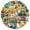 10/30/50pcs Funny Cartoon Transport Vehicle Truck Stickers Decal DIY Motorcycle Suitcase Helmet Laptop Cute Graffiti Sticker Toy