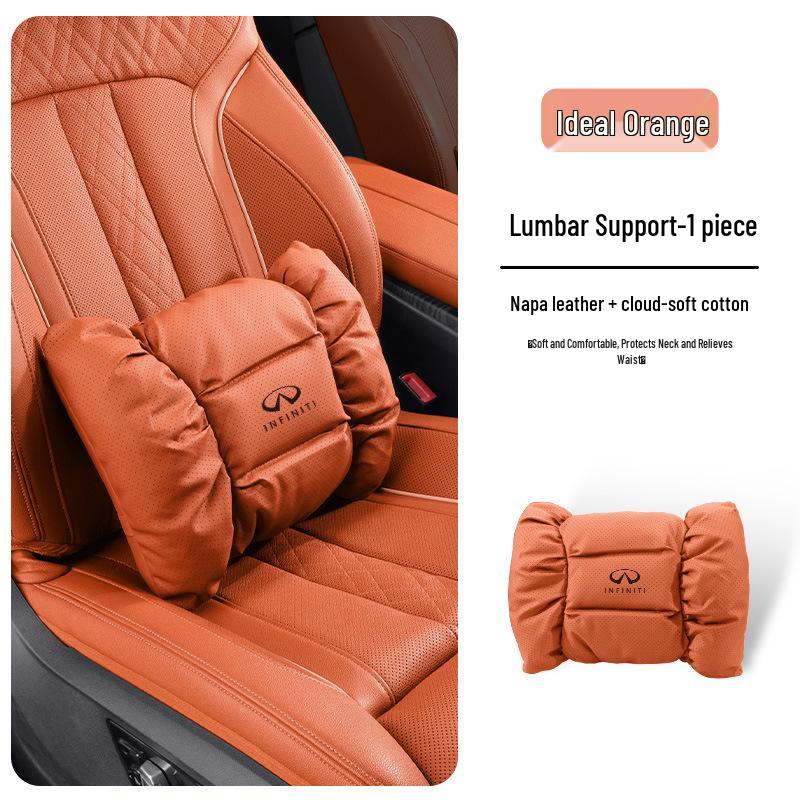 Infiniti QX Series White Headrest & Lumbar Support Neck Pillow