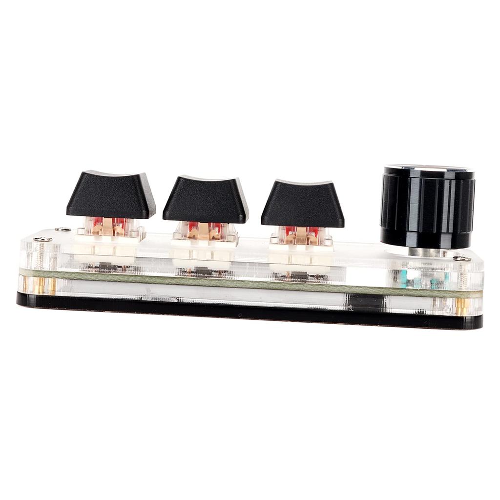 One-Handed Macro Mechanical Keyboard, Portable Mini Gaming Keypad, Fully Programmable Keys with Red Switches, DIY Programmable Shortcuts, Custom USB