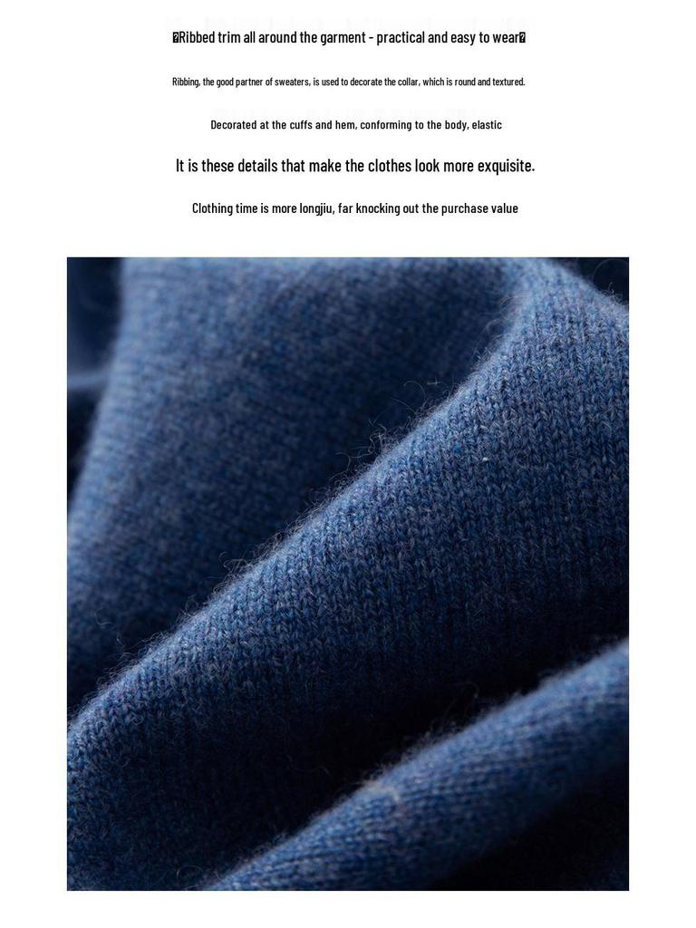 Men's Seamless High Neck 100% Cashmere Sweater - Versatile Autumn/Winter Knitwear