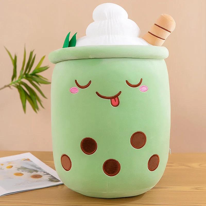 Kawaii Boba Frukt Bubble Tea Hele Serien Tegneserie Plysjleke Kosedyr Søt Mat Melkete Myke Leker Romdekor Pute Gaver