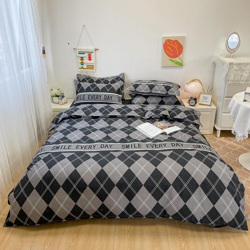 Set de lenjerie de pat gros, periat, din patru piese, pentru uz casnic și de cămin, potrivit pentru toate anotimpurile, toamnă și iarnă.