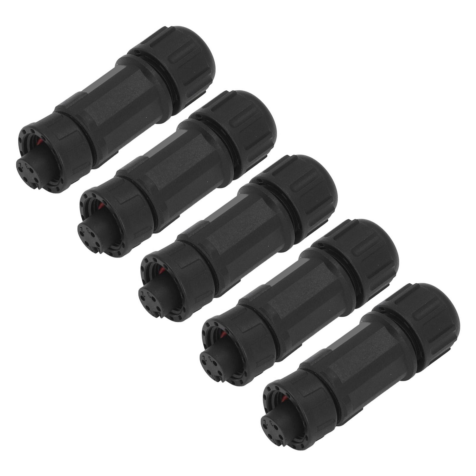 

5 Pcs 4 Pin Female Aviation Connector 716 Inch 28UNS Thread IP67 Waterproof Aviation Cable