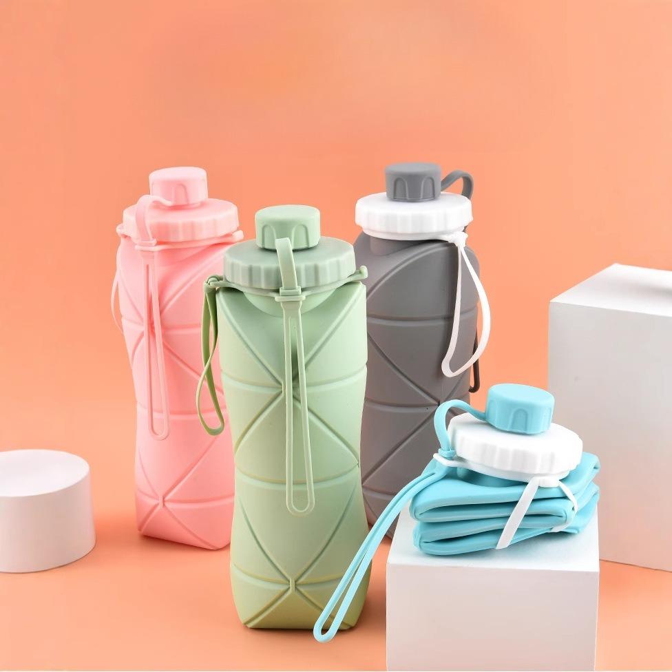 Creative silicone folding water cup Outdoor sports kettle Large capacity travel folding cup Coffee cup Lightweight