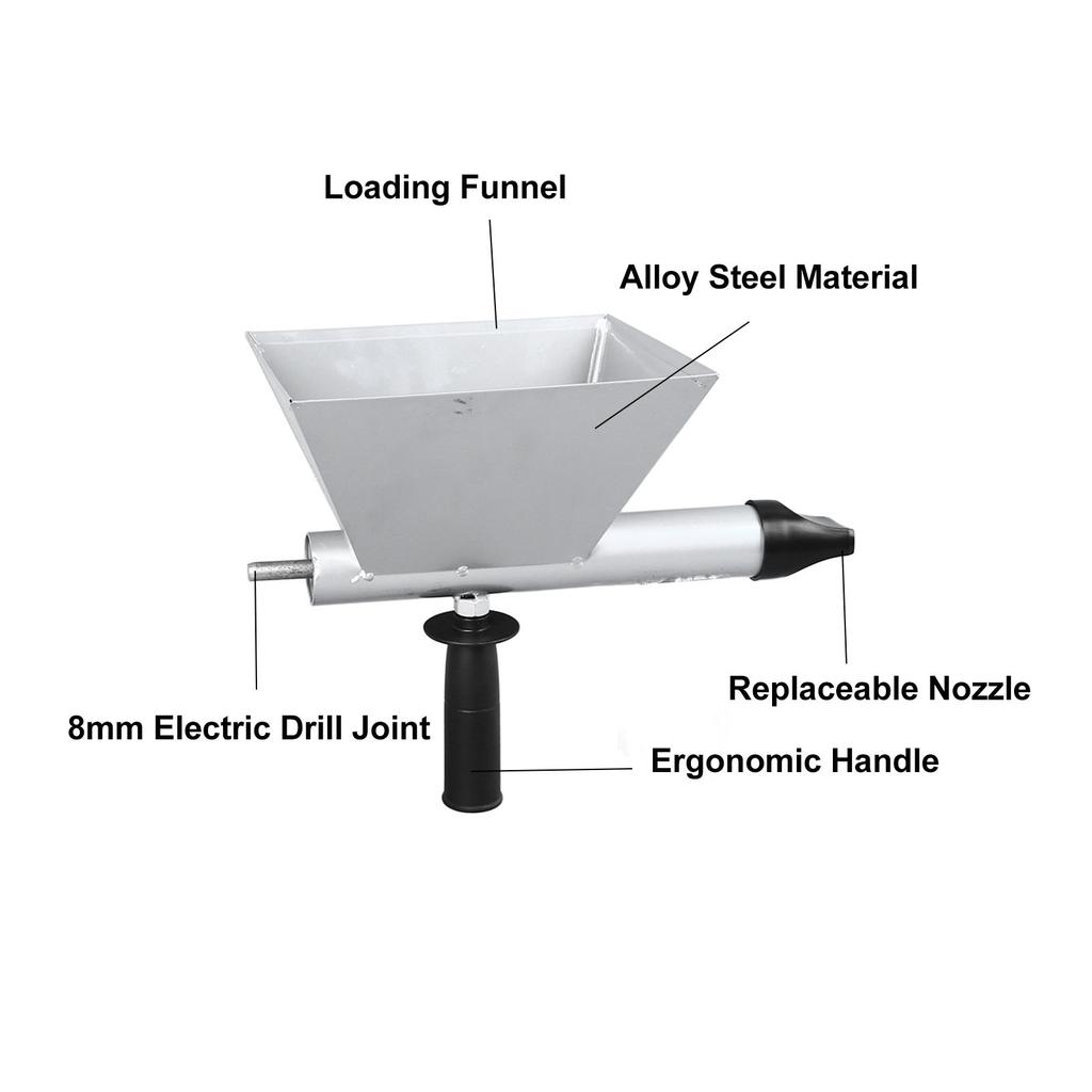 Elektrische Mörtelspritze Elektrische Mörtelspritze Automatische Zement-Dichtstoffpistole Dichtstoff-Sprühgerät mit Düse Fugenpistole