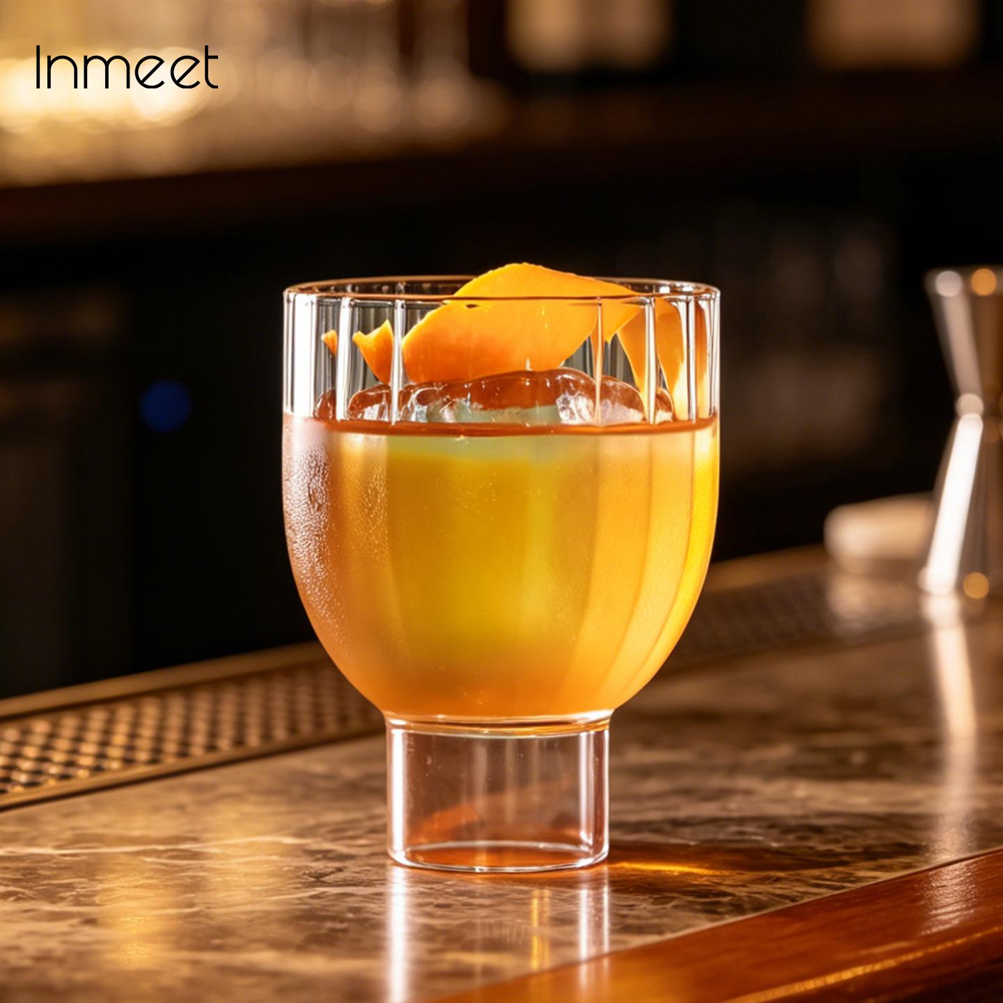 Inmeet High Borosilicate Glass Cup/Whiskey Glass/Old Fashioned Glass/Barware/Cocktail Glass/Drinkware 245ml 245ml