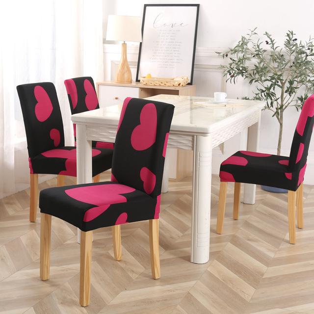 Leaves Series Chair Cover Removable Anti -Dirty Flower Branch Printed Dining Chair Cover Sets For Dining Space Home Wedding Stretch Seat Case