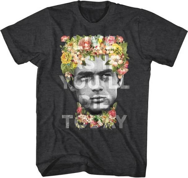 James Dean 1950 s Legend Live As If You ll Die Today Flower Crown Men s T Shirt 3XL