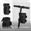 Scooter Handlebar Storage Bag Compact Cup Holder with Mesh Pocket