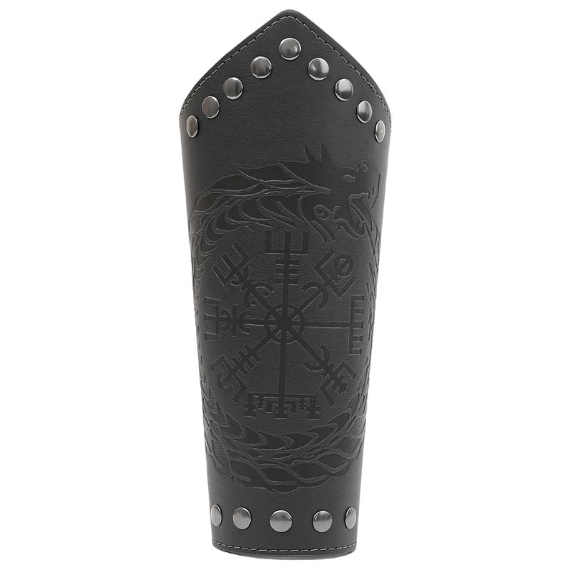 

Historical Armbands Roleplay Arm Gauntlets Vintage Arm Protector Embossing Arm Guard Music Festival Costume Arm Bracers чорний
