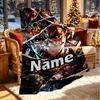 Custom Name Personalized Demon Slayer Print Blanket, Home Decor, Bedroom, Sofa, Camping, Couch, Gifts for Birthday Christmas