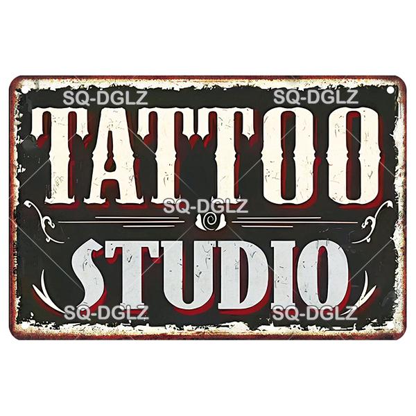Vintage Barber Sign Metal Wall Decor Retro Tin Plaque for Man Cave Garage
