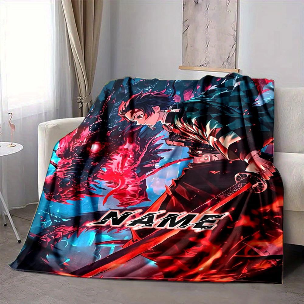 Custom 1pc Name Fiery Storm Blanket, Soft And Comfortable Blanket, Casual Warm, Camping Travel Blanket, Birthday Gift Q91226