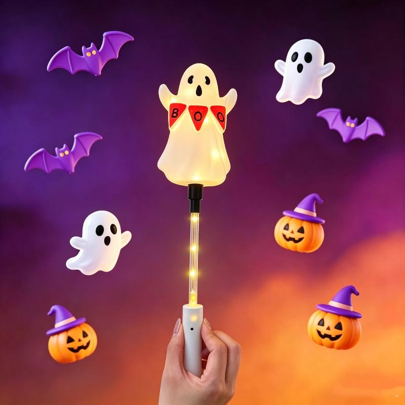 Halloween Led Glow Wands With Cartoon Designs Flashing Lights For Kids Trick Or Treat Halloween Party Favors