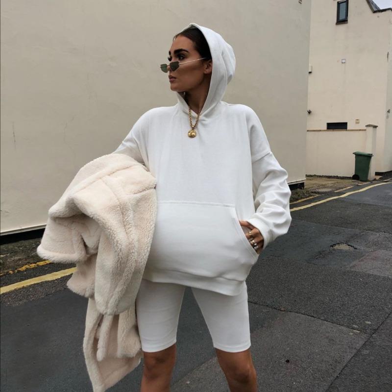 Women's Autumn and Winter Hooded Long Sleeve Casual Sports Set