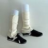 Autumn Winter Spice Girl Wool Knitted Leg Warmers Button Lace Slouchy Socks JK Calf Leg Warmers Spring Y2K