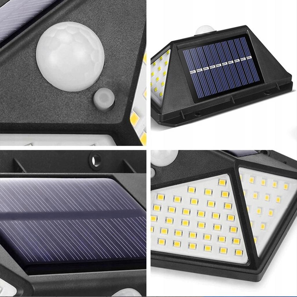 Kinkiet Led Solarna Lampa Z Czujnikiem Ruchu 100 Led