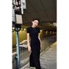 Temperament Light Mature Short-sleeved Thin Dress Skirt Summer New Slim-fitting Split-ended Tight Long Dress Pure Desire Style