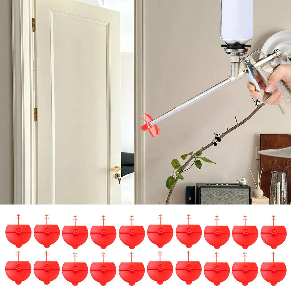 Flat Fan Nozzle Foam Expansion 20 Pieces Caulk Nozzle Foaming Foam Spray Nozzle Sturdy Convenient Foam Expanding Construction