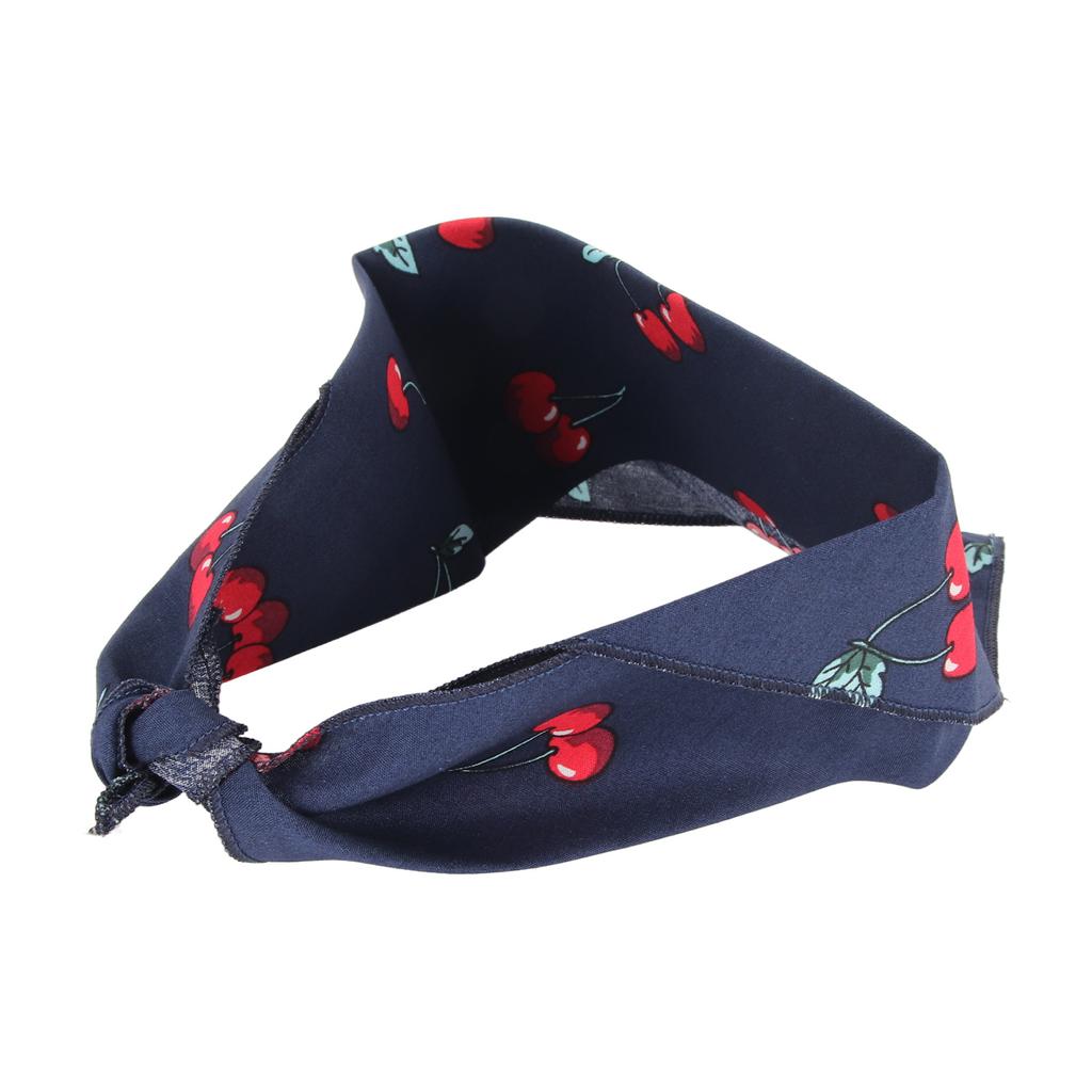 Pet Bibs Soft Machine Washable Cherry Print Triangular Cotton Dog Bib Scarf for Birthday Party