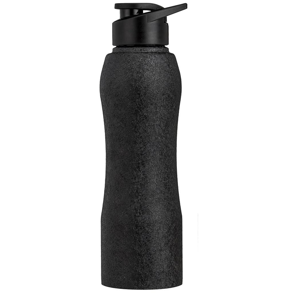 Stainless Steel Water Bottle with Hand Grip and Sipper, Set of 2 | Leak-Proof |  | 1000 Ml (Black)