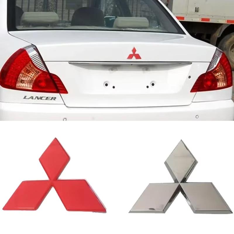 ABS Car Rear Trunk Badge Front Grille Emblem Decals Sticker for Mitsubishi Lancer Pajero V3 Exterior Accessoreies WJ0