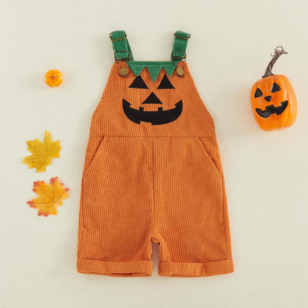Kids Halloween Overalls Casual Comfortable Versatile Suspender Pants for Boys Girls