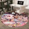 1pc Anime Cartoon Design Round Carpet  Office Chair Mat