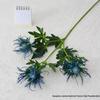 Eryngium 3-Head Artificial Flower for Wedding Decor and Home Arrangements