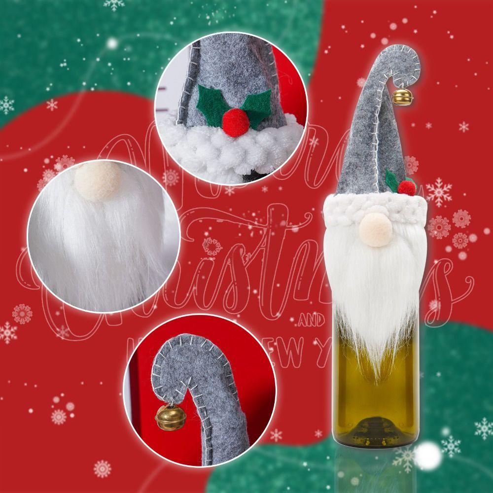 New Santa Snowman Wine Bottle Cover Exquisite Funny Xmas Ornament Cute Celebration Champagne Cover New Year Gifts