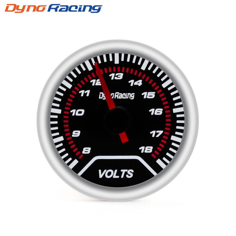 Dynoracing Volt meter 2"(52mm) Smoke lens 8-18 volts gauge voltage gauge Car meter BX101232