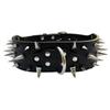 Spiked Studded Dog Collar with Large Sharp Spikes 2 Inch Wide Protect Dog's Neck from Bites Fit Pitbull Doberman German Shepherd