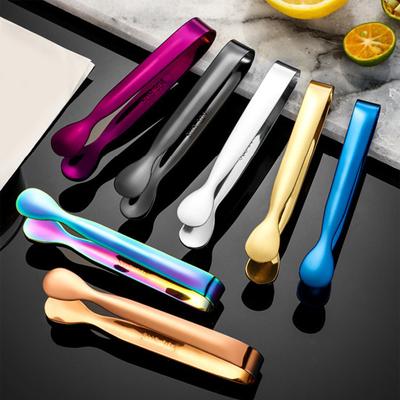 Ice Clamp Stainless Steel Electroplated Ice Tongs Durable Rust-resistant Ice Clip for Bar Kitchen Sugar Cube