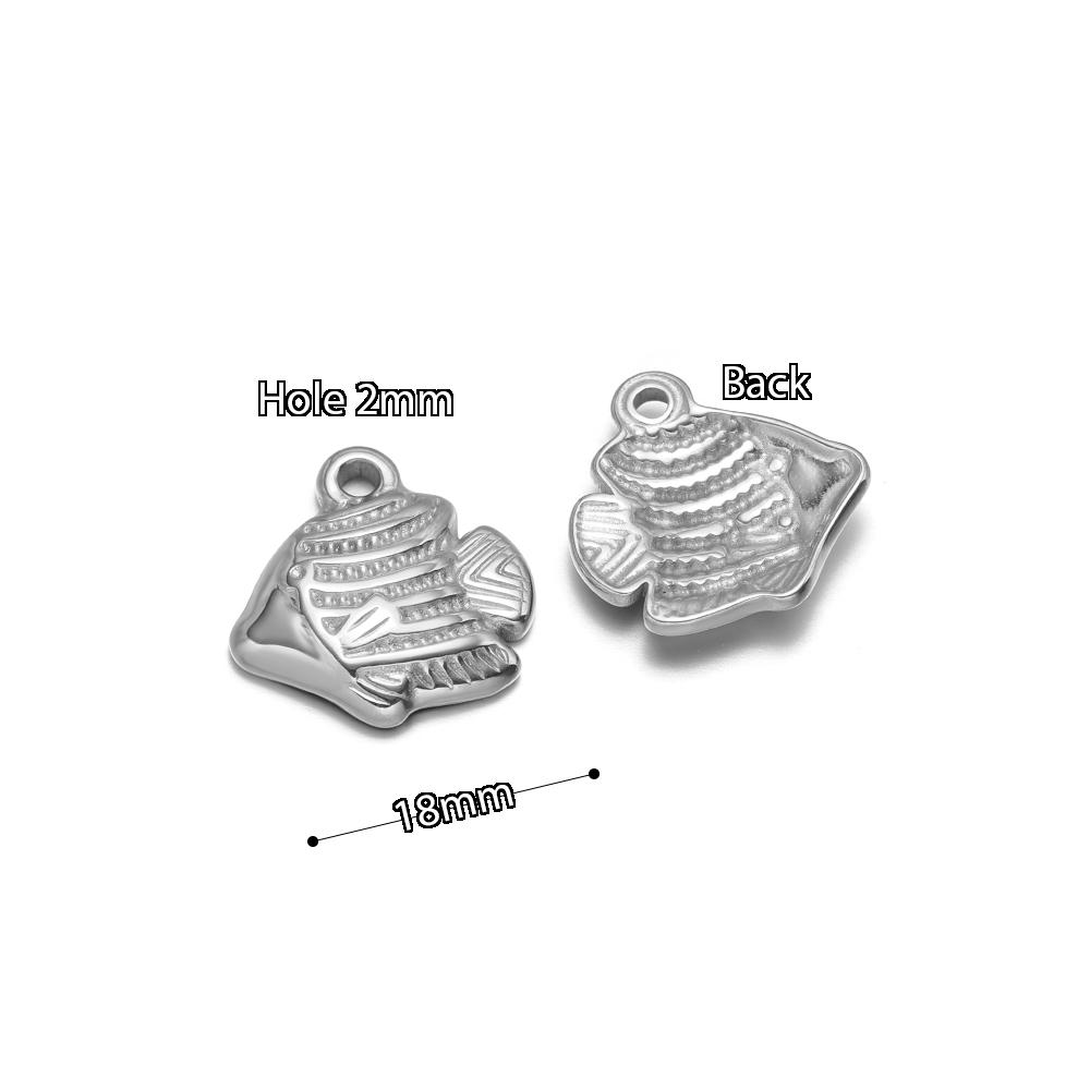 5Pcs Summer Ocean Dolphin Seahorse Crab Turtles Stainless Steel Pendant for DIY Earrings Making Necklace Bracelet Accessories