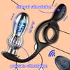 Vibrating Cock Ring Prostate Massager Dual Motor Couple Vibrator Metal Butt Plug Dual Penis Ring Clitoris Stimulator Adult Sex Toys for Men Remote
