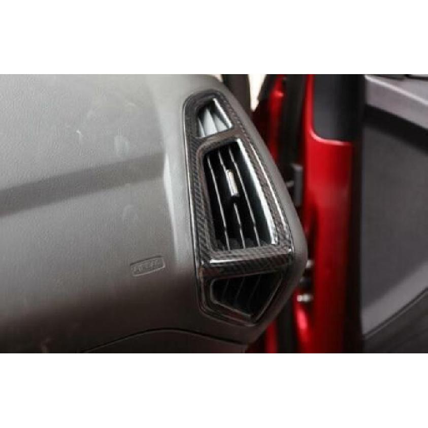Fit For Ford Focus 2PCS Console L&R Air Outlet Vent Trim Carbon Fiber 2012-2018