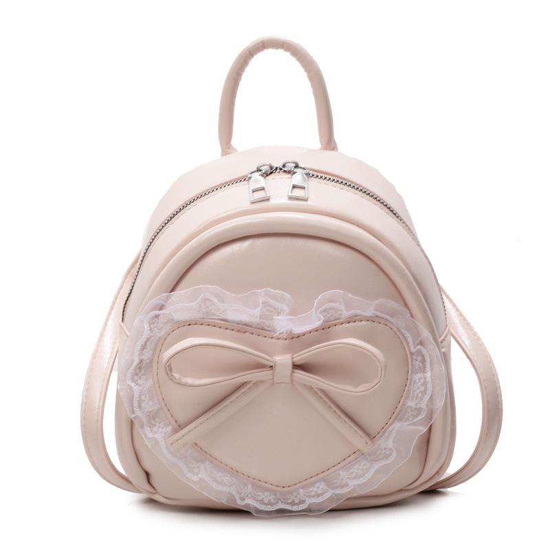 Fashion Lace Bow Backpack Women's 2025 New Trend Small Fresh Schoolbag Shopping Hand Carry Backpack