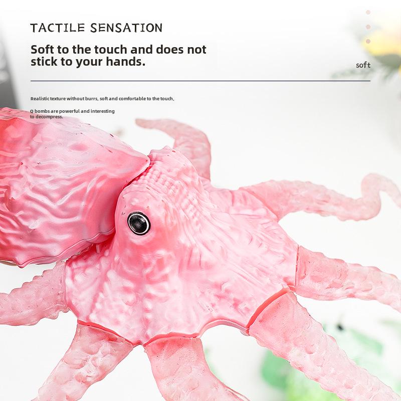 Underwater Marine Animal Stretchable Toys: Soft Gel Octopus & Crab Model for Kids