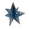 Wooden Independence Day Ornament, 3D Spliced Stars Red White Blue Patriotic Decoration, Fourth of July Decoration