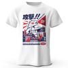 Anime Dinosaur Graphic T-shirt Unique Japanese Cartoon Design for Men Women Trendy Streetwear