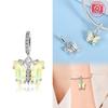 Murano Glass Butterfly Pendant Copper Colors For Charms Copper Colors Original Bracelet For Jewelry Making