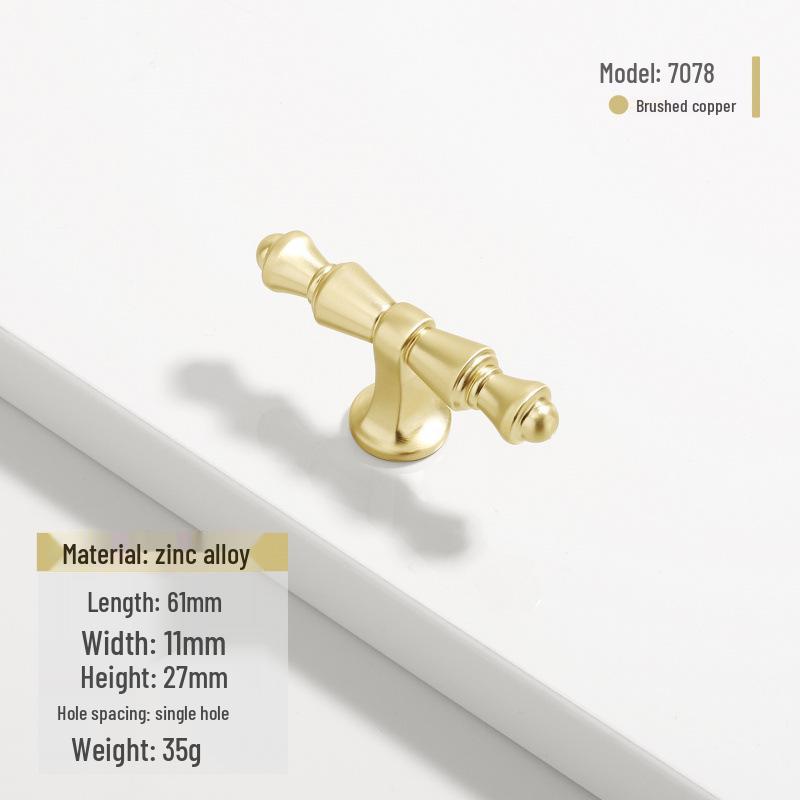 French Modern Gold Zinc Alloy Cabinet Handle