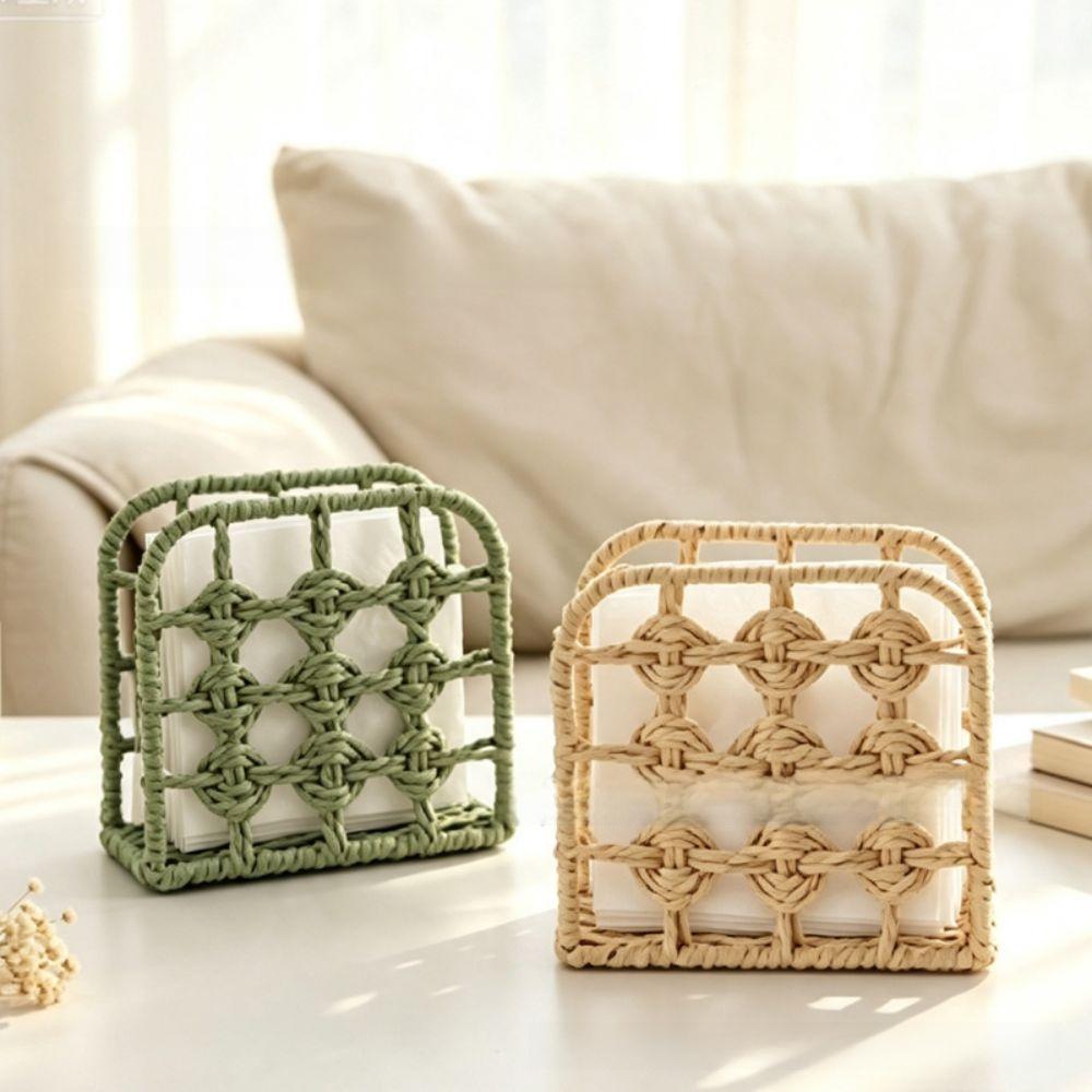 Handmade Standing Paper Dispenser No-Slip Tissue Storage Rack Creative Paper Towel Container Guest