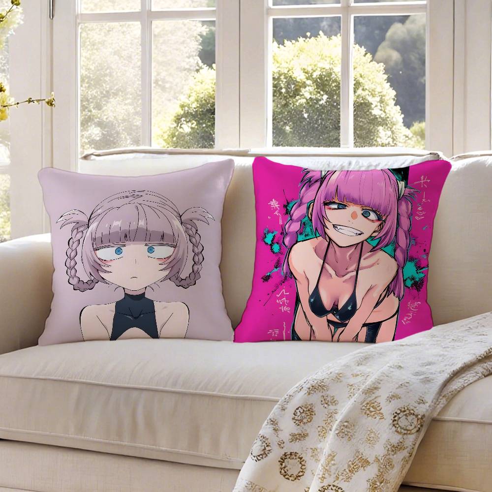 Yofukashi No Uta Anime Nazuna-A Pillow Case Anti-dustmite Pillowcase Invisible Zipper Silky Short Plush Sofa Cushion Cover