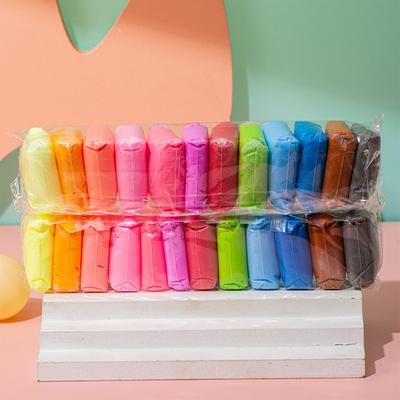 12/24/36Pcs Colored Clay Child Modelling Craft Children Air Dry Clay Stimulate Kids Early Learning Activities Interactive