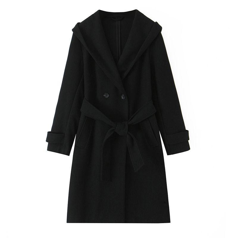 Za Autumn and Winter New Arrivals Women's Clothing Zr European and American Style Fashionable Long-Sleeved Soft Hooded Coat 3046273