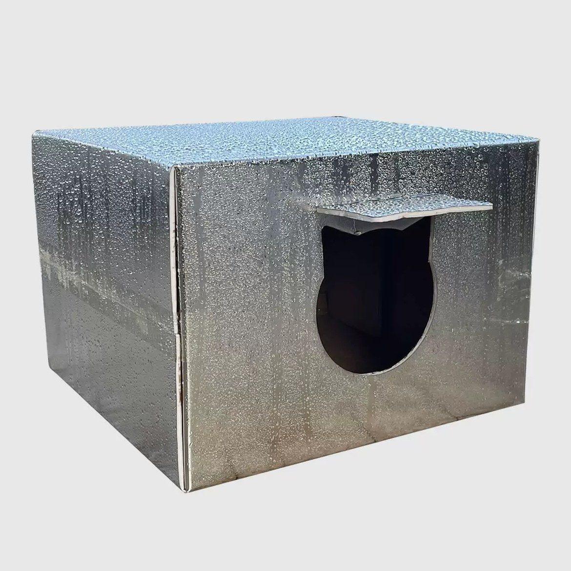 Four Seasons Waterproof Outdoor Cat House with Sun Protection Silver