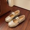 Fashion single shoes 2025 summer new round head shallow mouth Korean version small fresh flat shoes Doudou shoes women's shoes