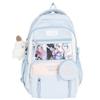 Schoolbag two-dimensional element transparent pain bag ins wind simple junior high school student leisure backpack large capacity Japanese student 